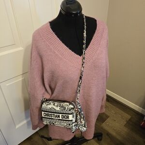 Luxury Black and White Patterned Crossbody Bag Dior